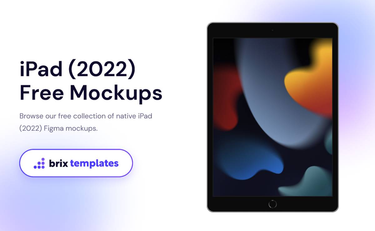 iPad (2022) Free Mockups BRIX Templates