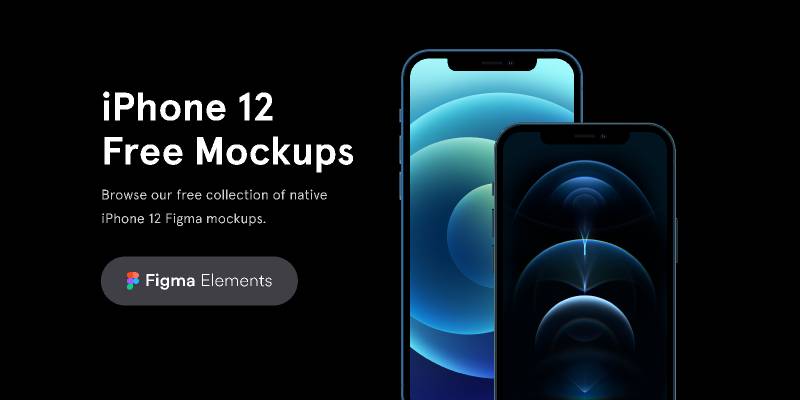 iPhone 12 Free Mockups Figma Elements