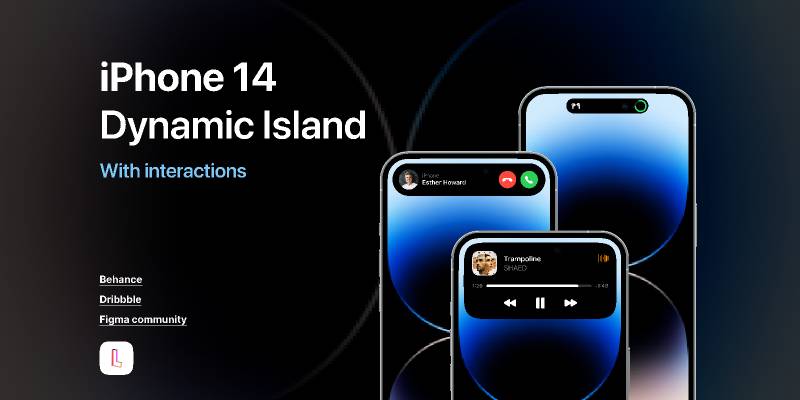 iPhone 14 Dynamic island Interaction Figma Free Ui Kit