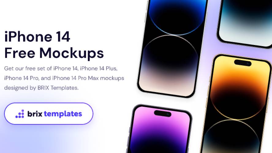 iPhone 14 Free Mockups BRIX Templates Figma Free Download
