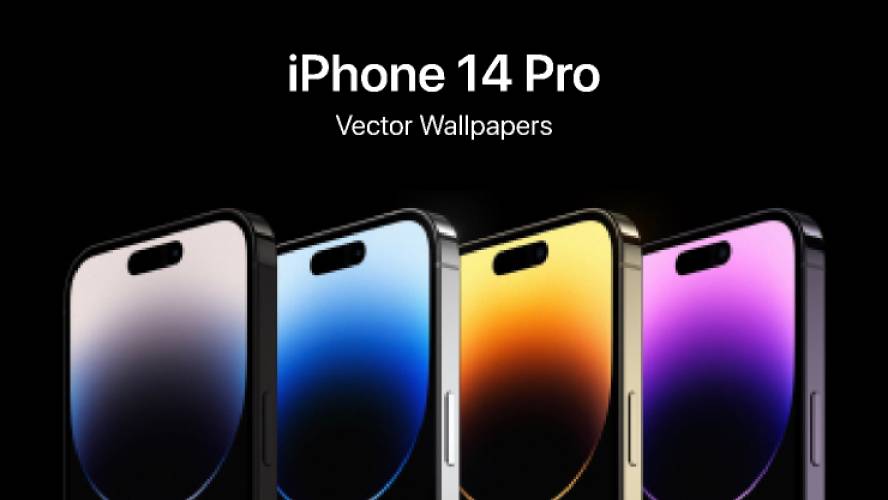 iPhone 14 Pro - Vector Wallpapers Figma Free Mockup