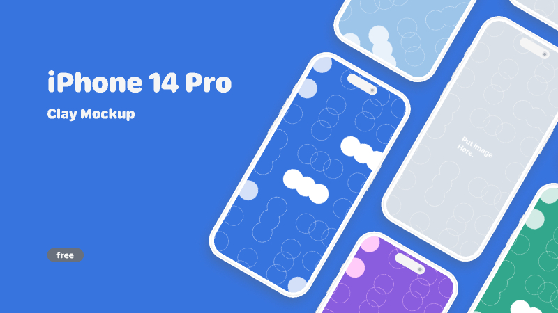 iPhone 14 Pro Clay MockUp Free Download