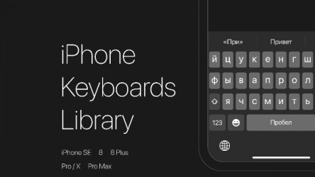 iPhone keyboards library figma