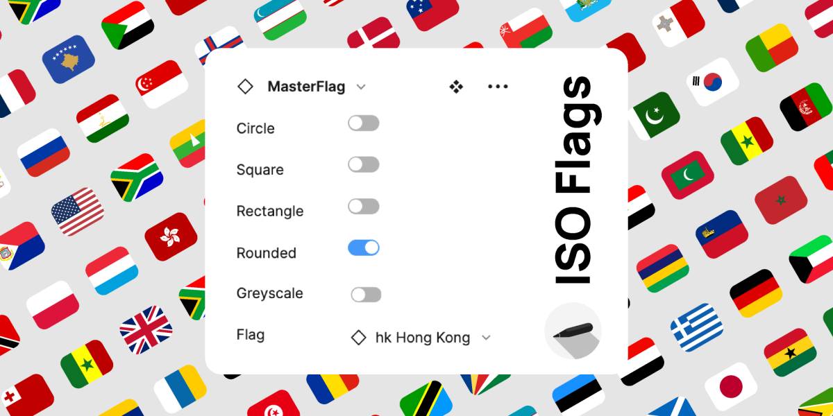 ISO Flags Figma Ui Kit