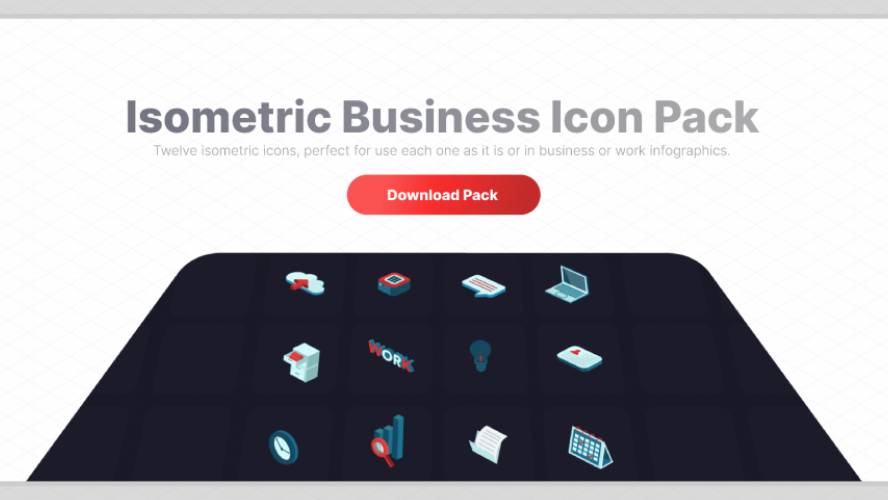 Isometric Business Icon Pack Figma Template
