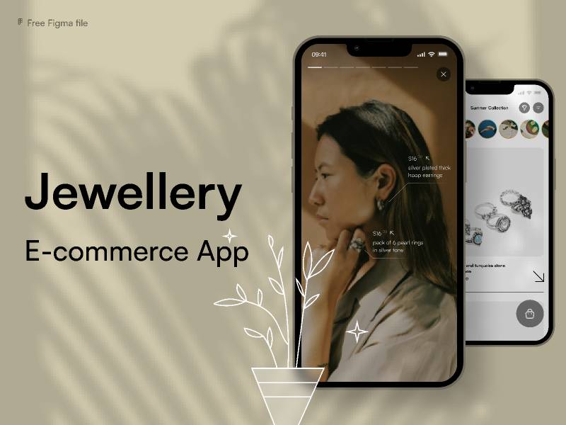 Jewellery e-commerce App Figma Mobile Template