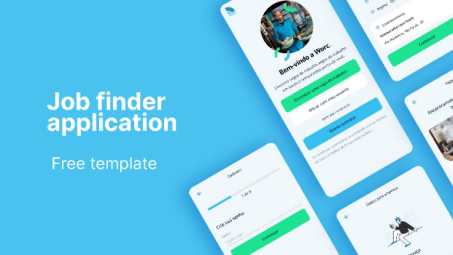 Job finder application figma mobile template