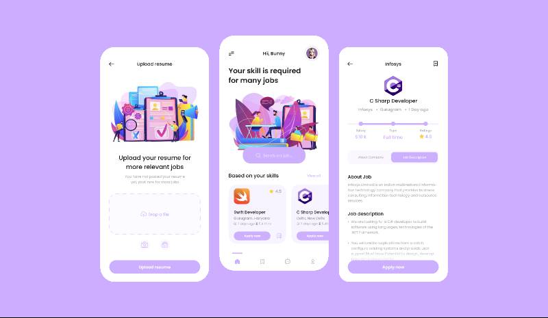 Job Finding app Figma Template