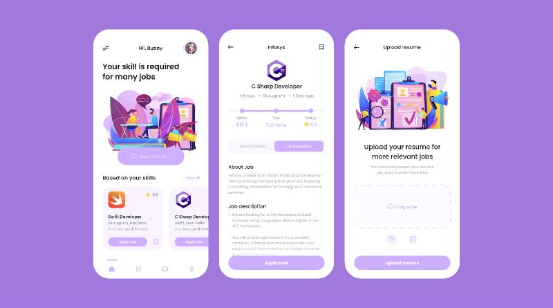 Job Finding app figma template