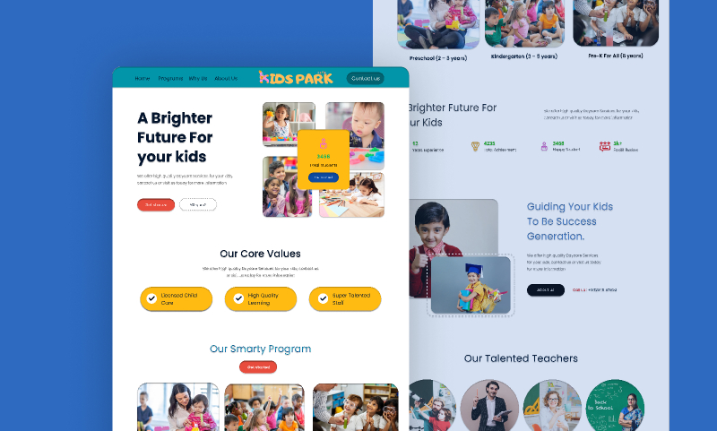 Kids School Website Figma Free Download