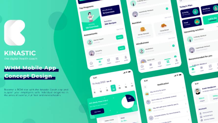 Kinastic Mobile app concept figma free download