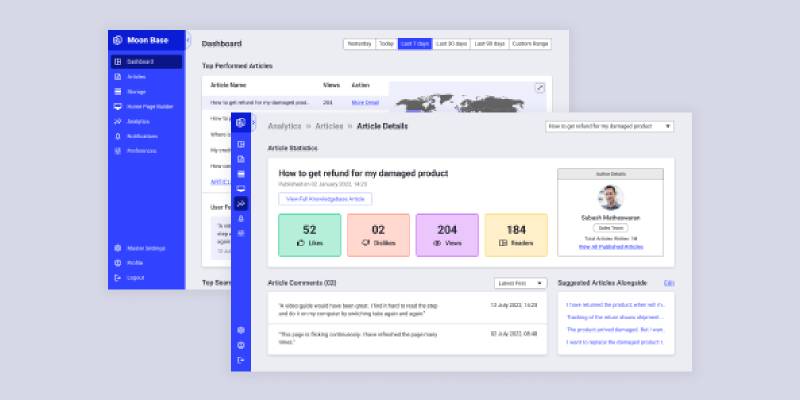 Knowledge Base SAAS web app Figma template