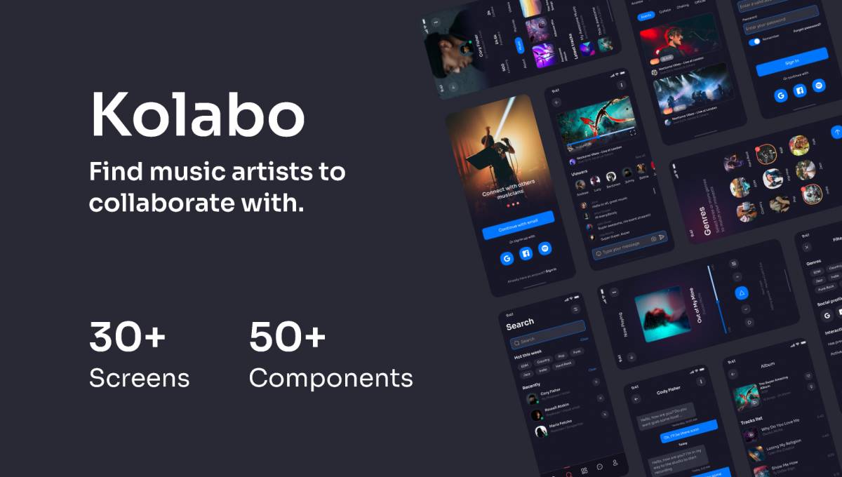 Kolabo UI Kit Figma Template Free Download