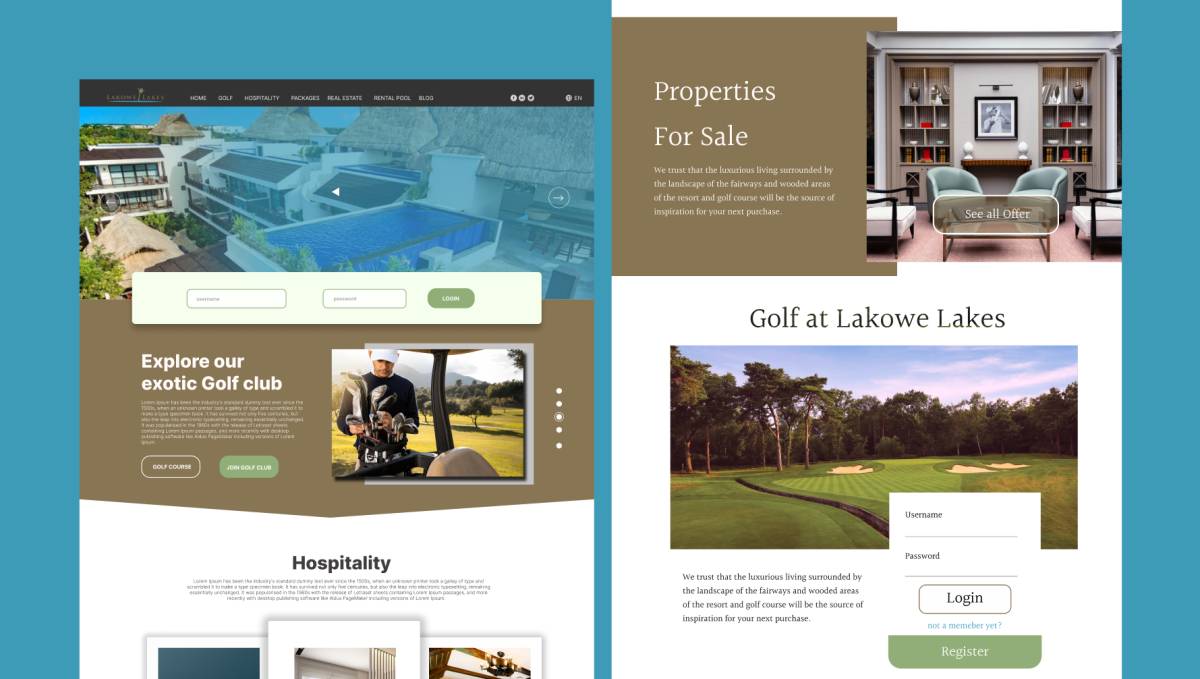 LAKOWE lakes landing page figma template