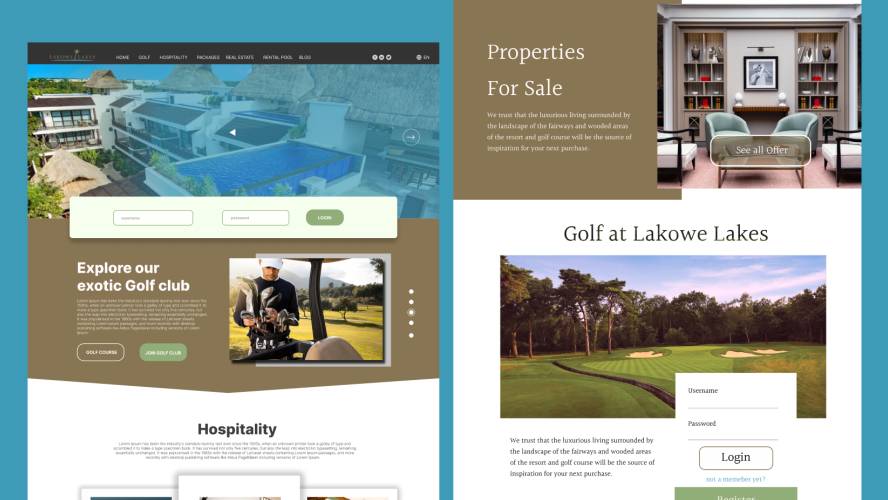 LAKOWE lakes landing page figma template