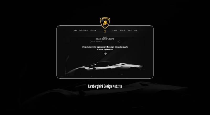 Lamborghini Design Website Figma Template