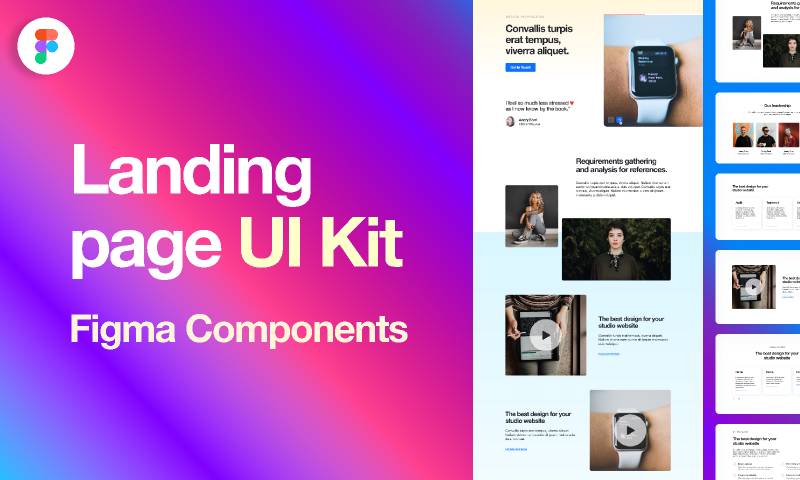 Landing page UI Kit + Components