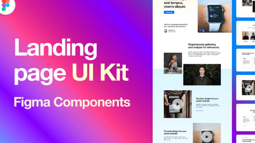 Landing page UI Kit + Components