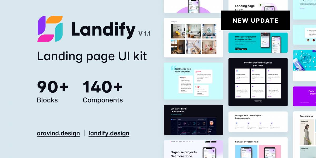 Landing Page UI Kit (Landify - figma template)