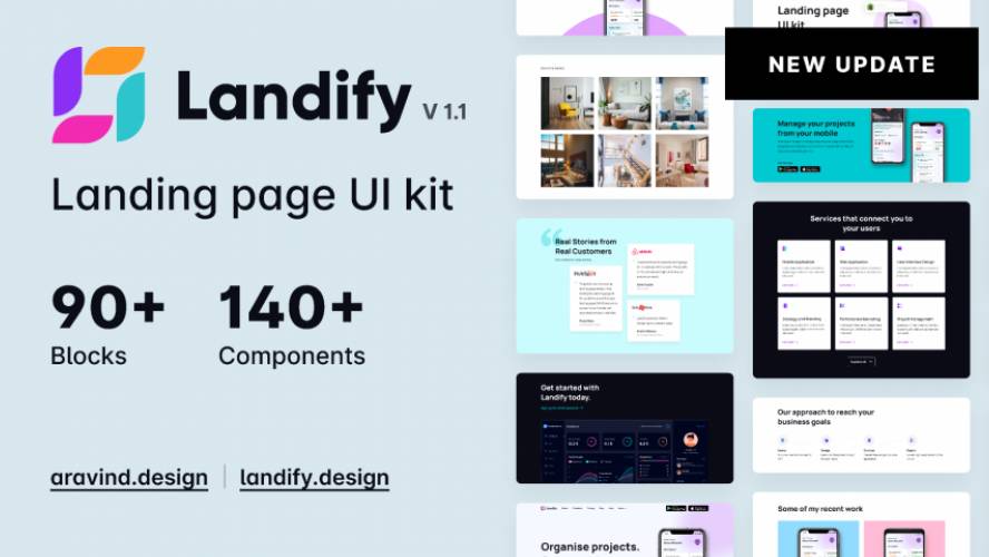 Landing Page UI Kit (Landify - figma template)
