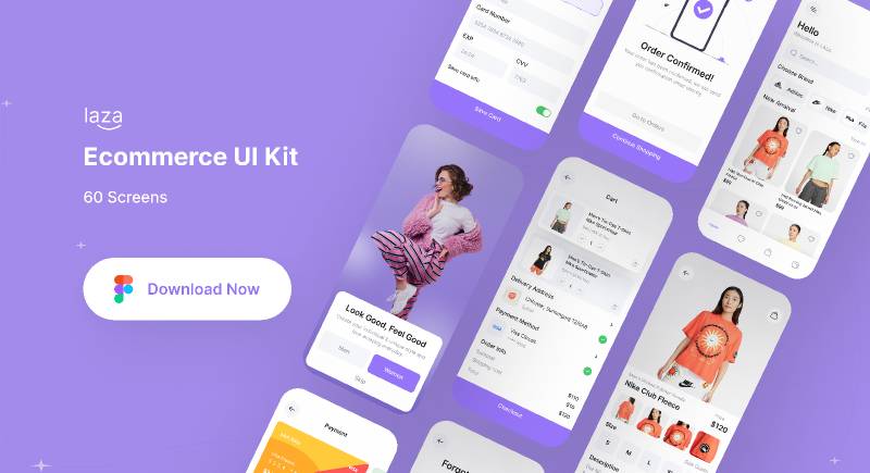 LAZA E-commerce Mobile App Figma Template