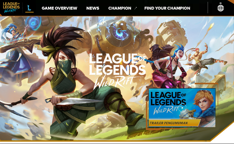 League of legends website figma template