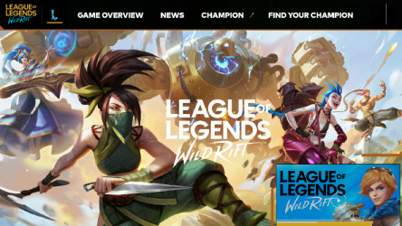 League of legends website figma template