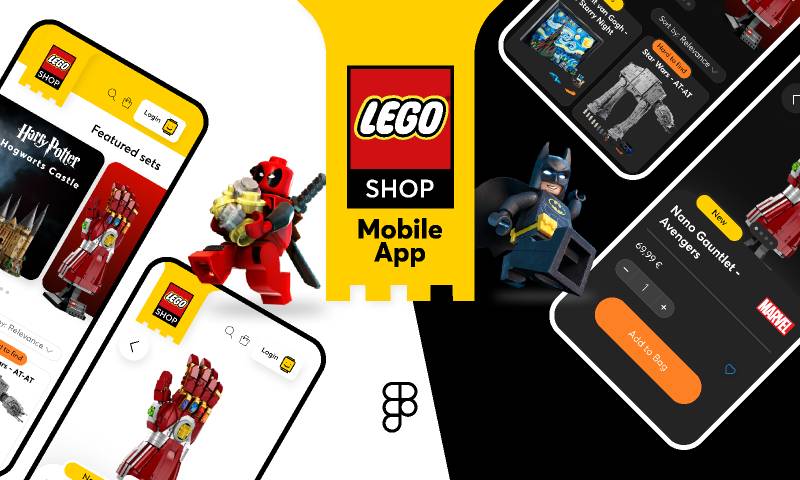 LEGO SHOP - Mobile App Figma Template