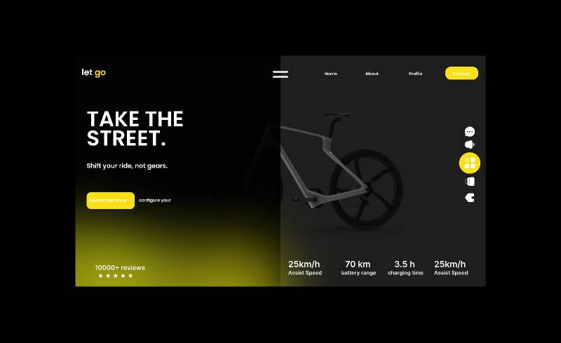 Let go cycle landing page template