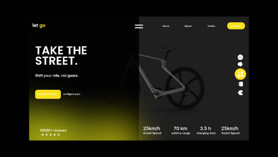 Let go cycle landing page template