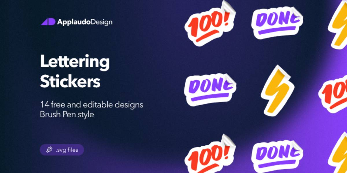 Lettering Stickers Figma Template