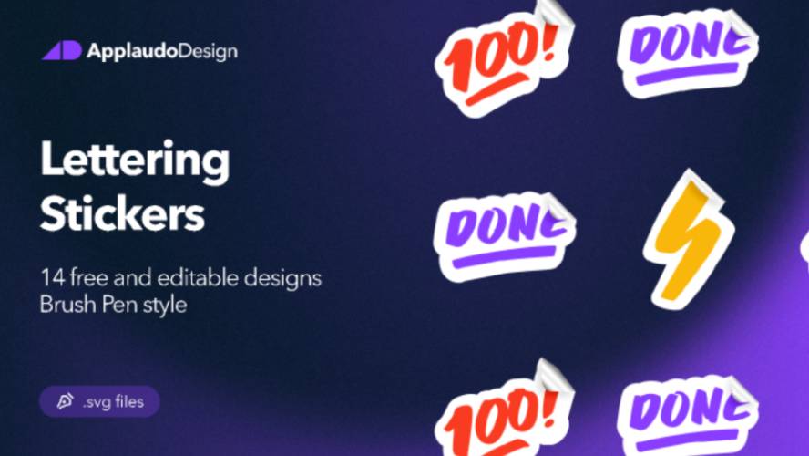 Lettering Stickers Figma Template