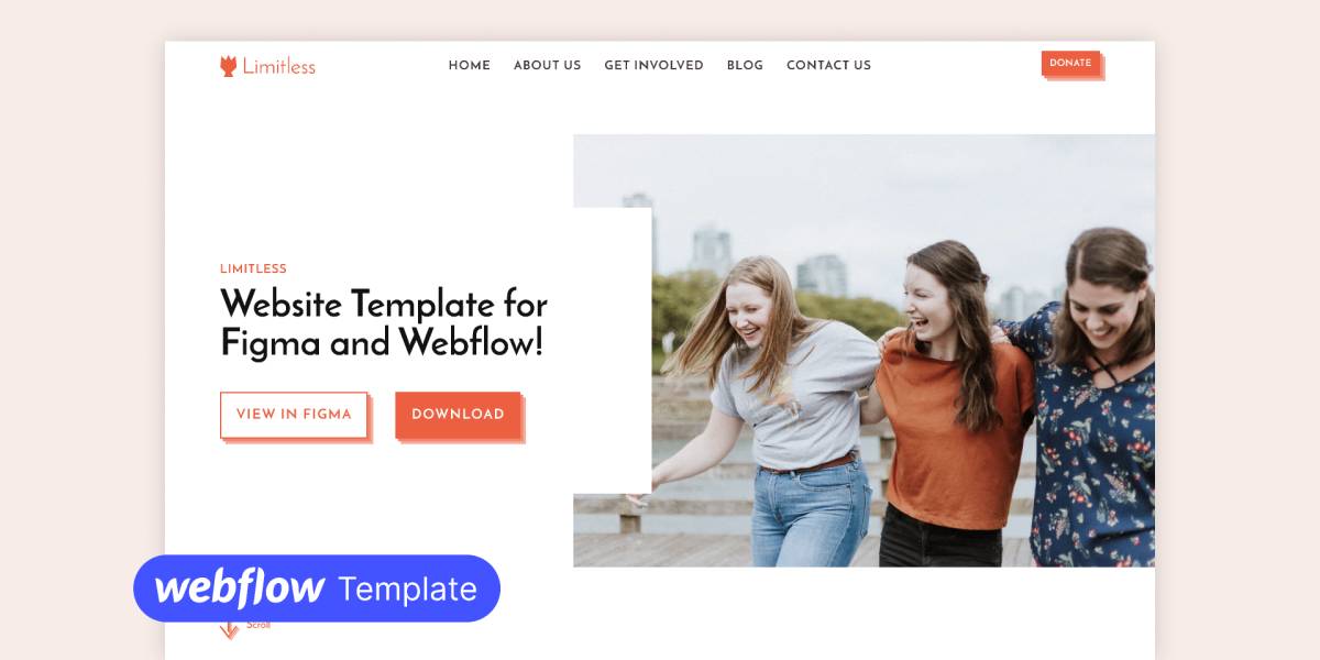 Limitless Webflow Template Figma free