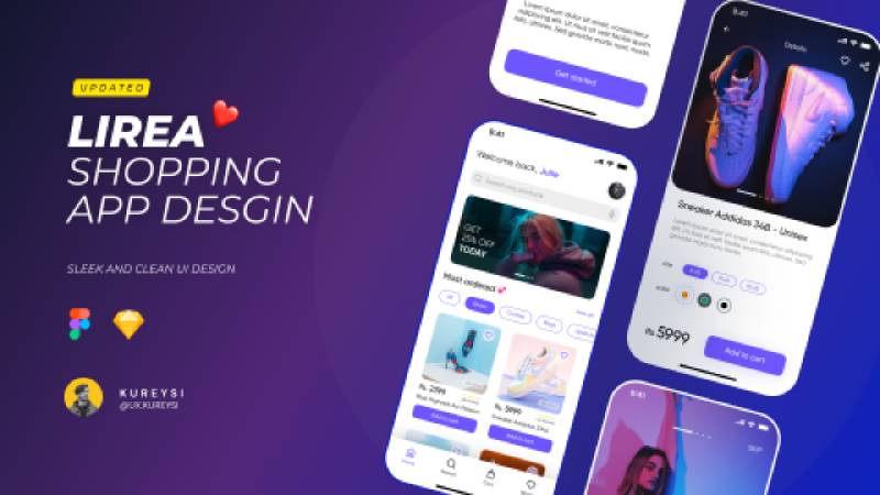 Lirea Shopping App UI Design Figma Mobile Template