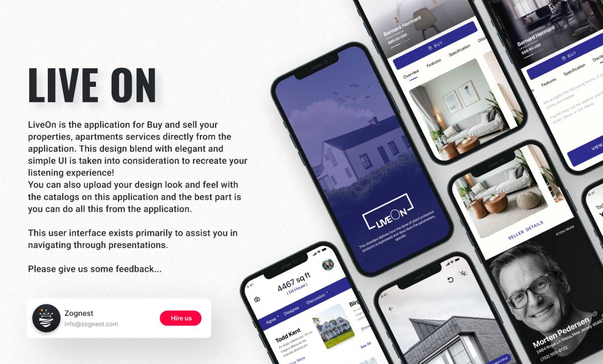 Live On Buy Sell Properties Figma Mobile Template