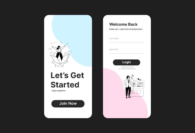 Login Page Figma Mobile Template