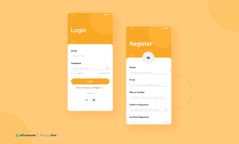 Login & Register Screen Figma Mobile Template