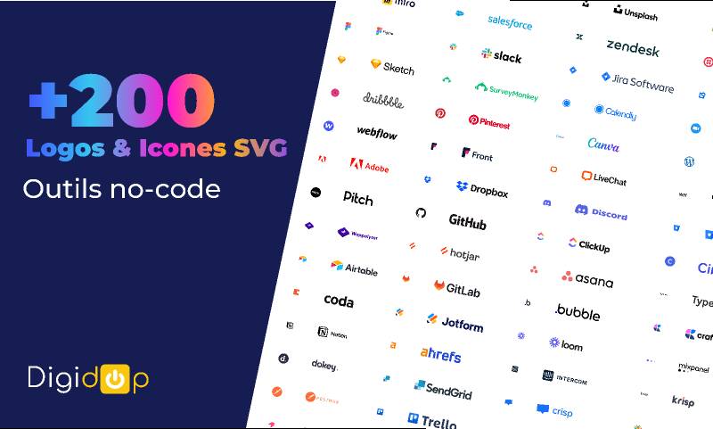 Logos & Icones Outils Nocode SVG Figma Icons