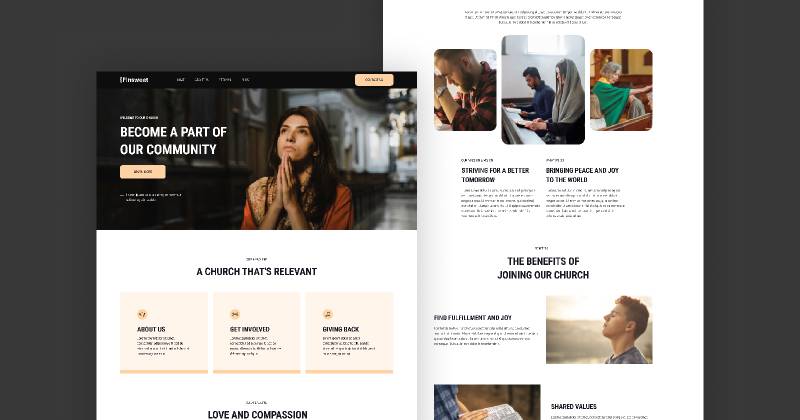 Love And Compassion Figma Website Template