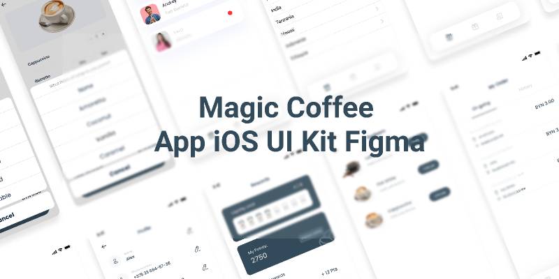 Magic Coffee App iOS UI Kit Figma