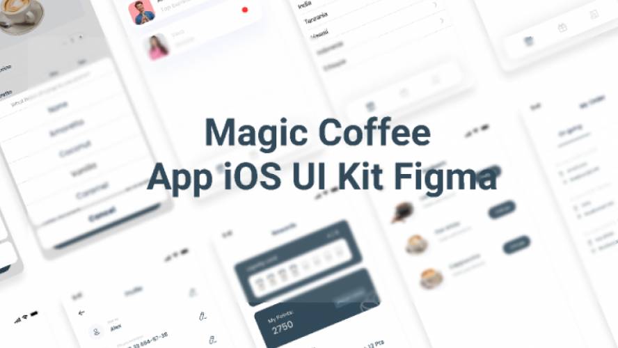Magic Coffee App iOS UI Kit Figma