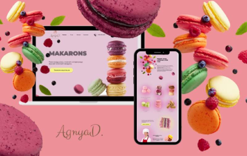 Makarons Bakery Website Figma Template