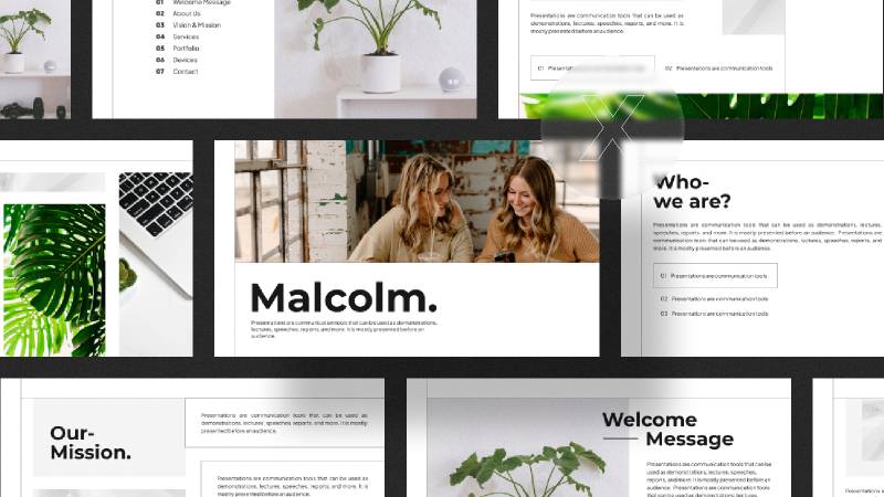 Malcolm - Exploration Figma Presentation Template