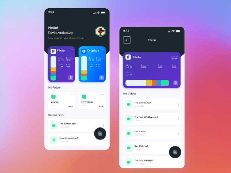 Manager Files UI Design Figma Mobile Template