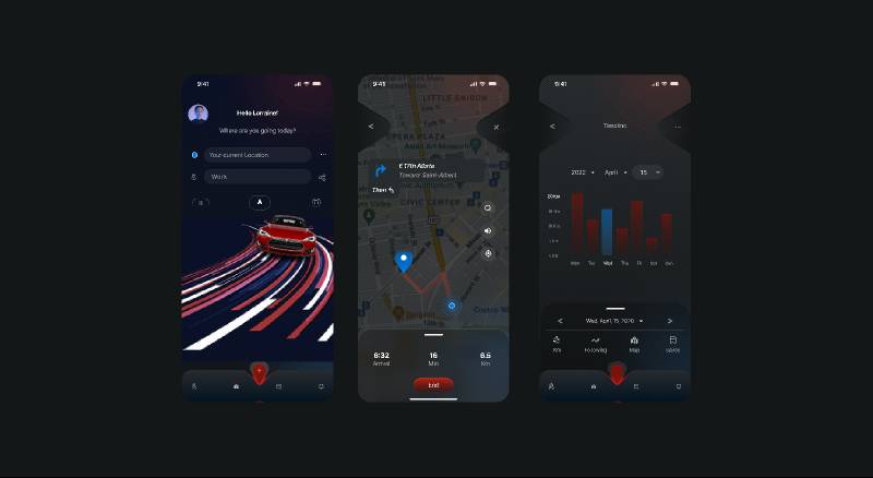 Maps app Figma Design Mobile Template