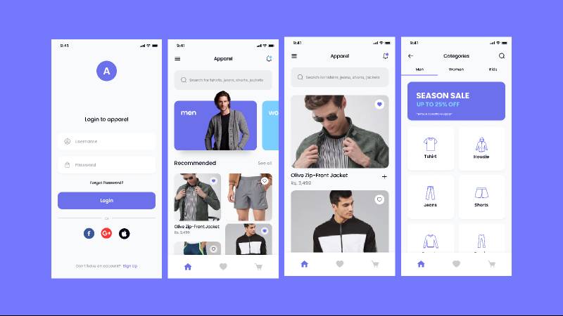 Market Apparel Replicate Figma Mobile Template