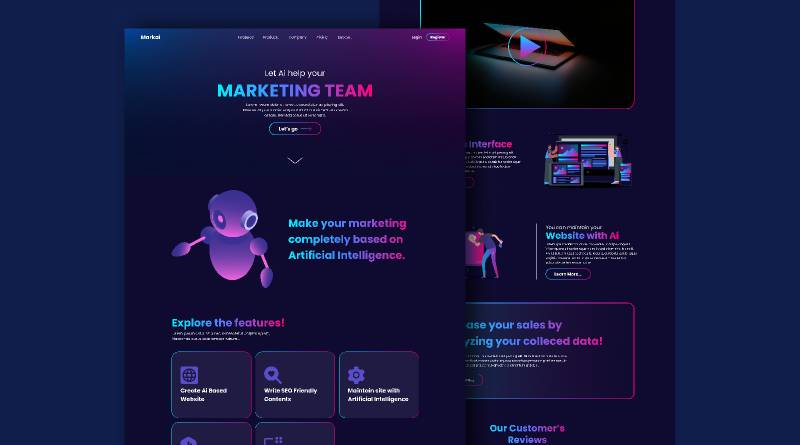 Marketing Landing Page UI Design