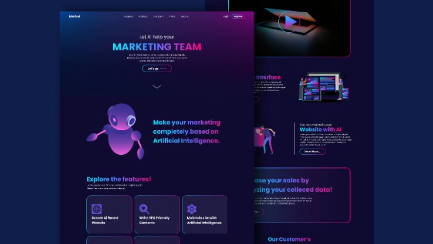 Marketing Landing Page UI Design