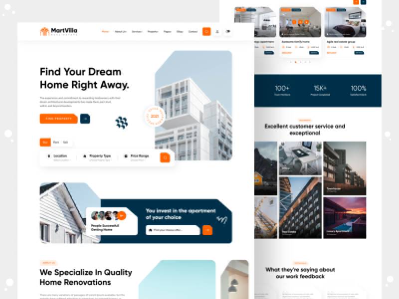 Martvilla - Real Estate Agency Website Figma template