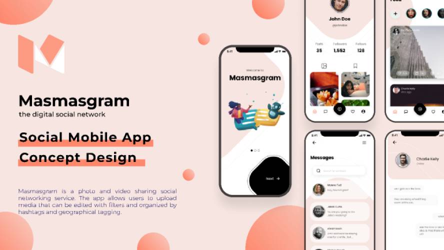 Masmasgram Social Media Figma Mobile UI Kit